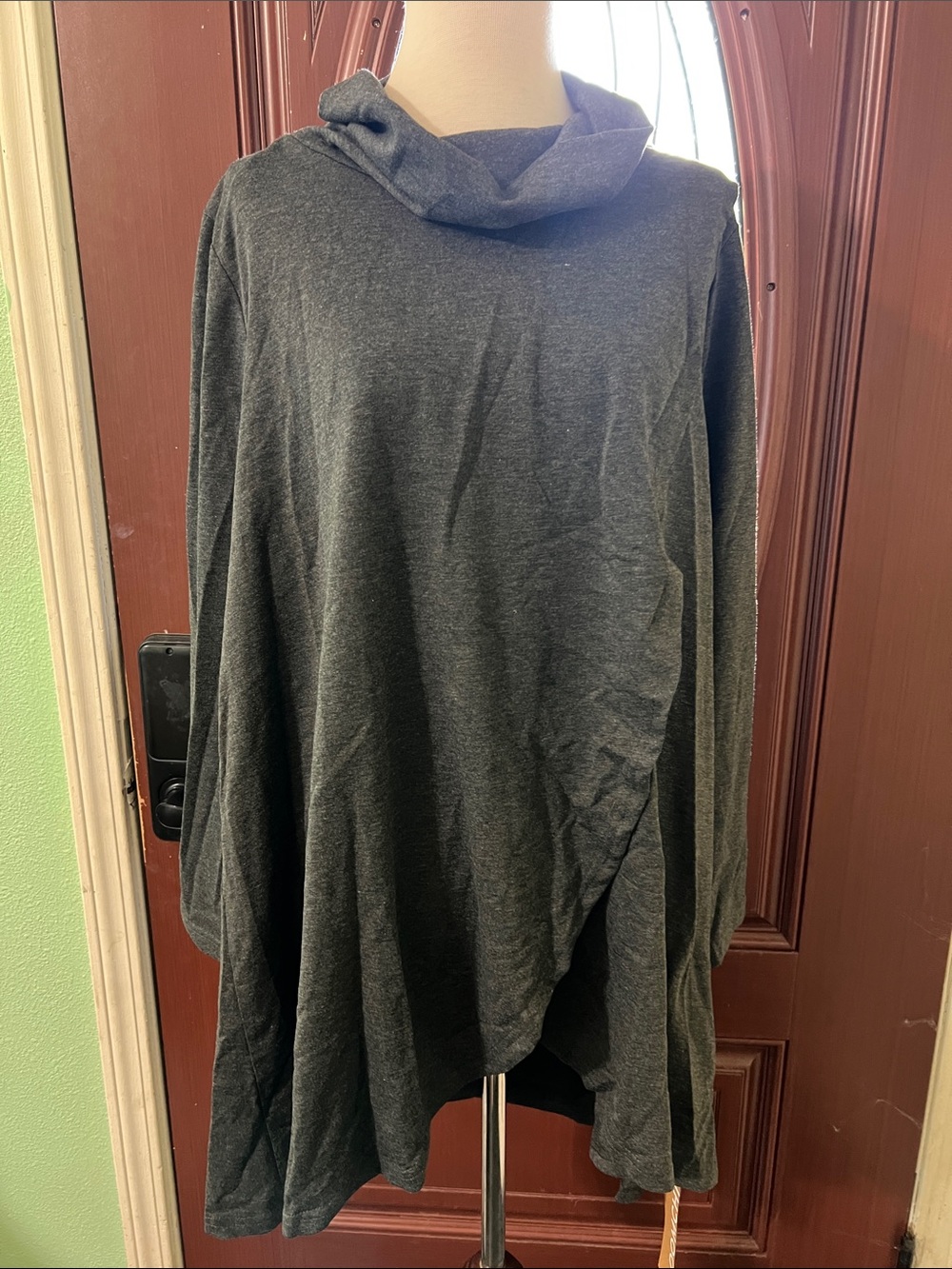 BloomChic Dark Gray Cowl Neck Sweater